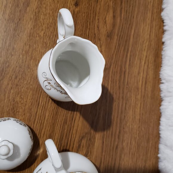 Norcrest Chatillon 50th Anniversary Sugar Creamer Chatillon Porcelain Gift - Picture 9 of 13